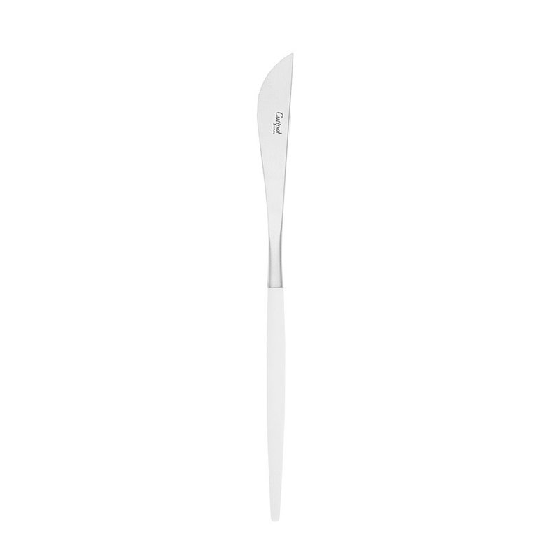 MIO WHITE MATTE CUTLERY TABLE KNIFE - Cutlery & Flatware - Stainless Steel White