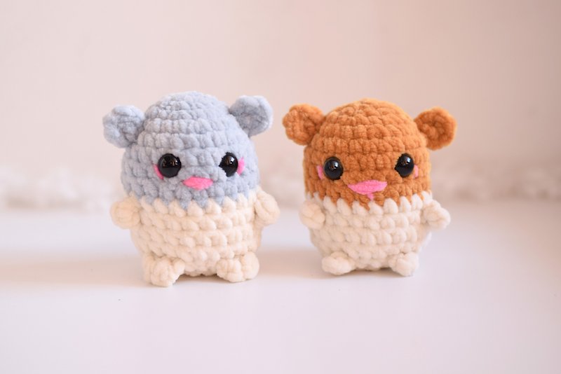 hamster stuffed toy, kawaii hamster home decor, hamster stress toy gift - Stuffed Dolls & Figurines - Polyester Multicolor