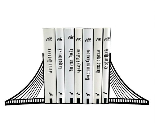 Design Atelier Article Metal bookends Brooklyn bridge// Functional decor for modern home//Free shipping