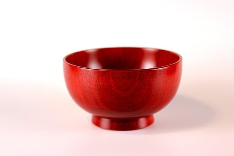 11.4cm Sakura Warm Bowl Akane - ถ้วยชาม - ไม้ สีแดง