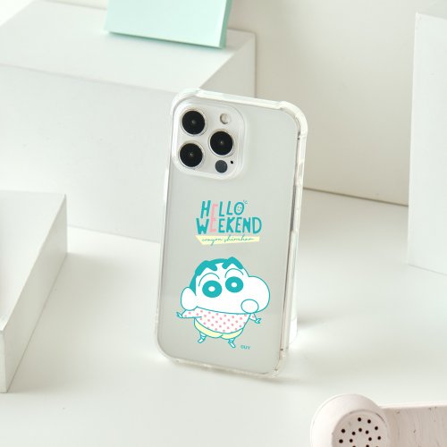 TOYSELECT 蠟筆小新哈囉假期全氣囊防摔iPhone手機殼