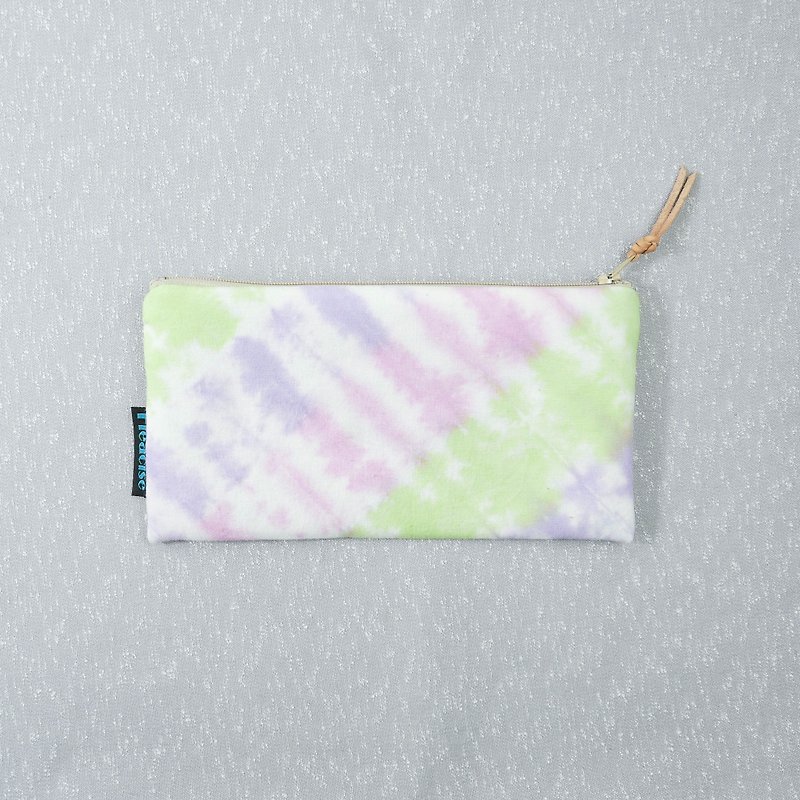 Tie-dye handmade Pencil Case Cosmetic bag Purse Zipper bag : Sakura : - กล่องดินสอ/ถุงดินสอ - ผ้าฝ้าย/ผ้าลินิน สึชมพู