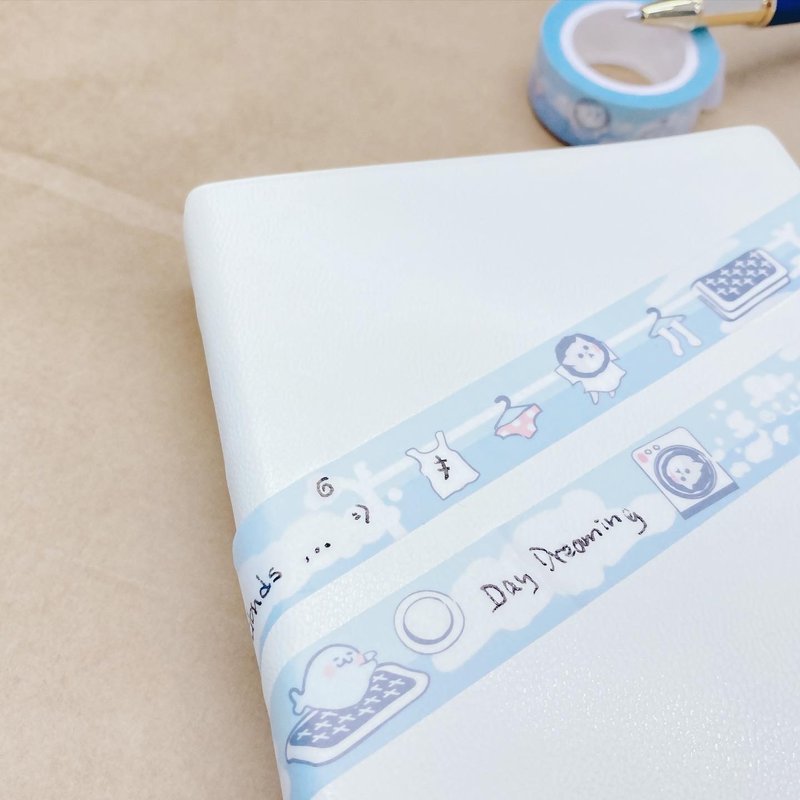 Gummy Seal: Head into the Clouds Matte Washi Tape - มาสกิ้งเทป - กระดาษ สีน้ำเงิน