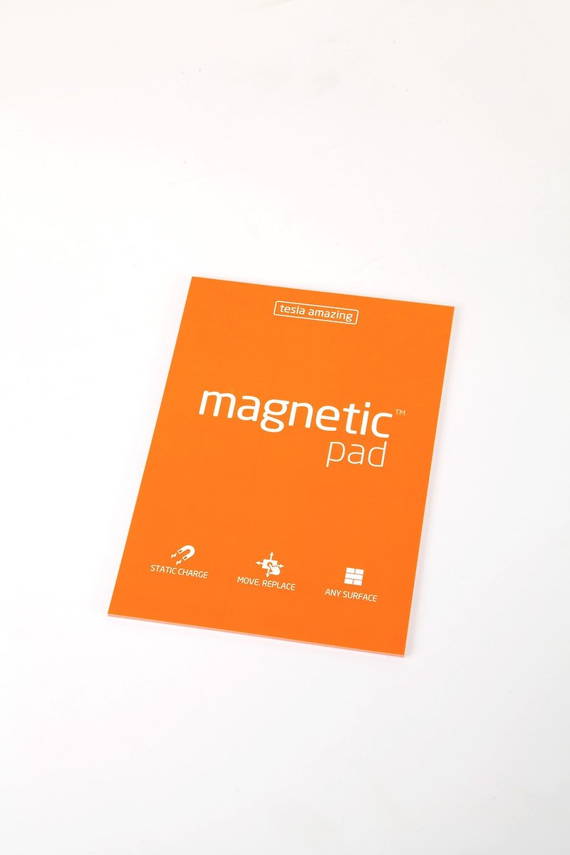 /Tesla Amazing/ Magnetic PAD 磁力便利貼 A5 橘 - 貼紙 - 紙 橘色