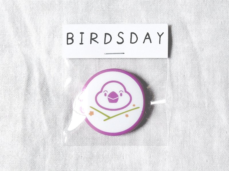 Man bird fish board badge/badge/pin/brooch - Badges & Pins - Other Metals Purple