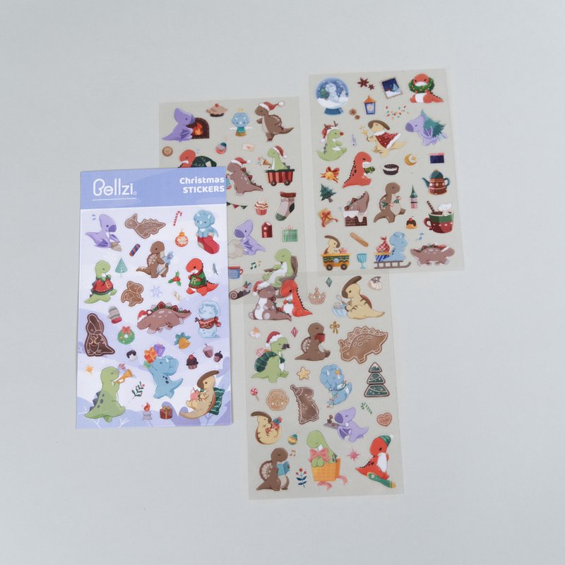 Bellzi | Christmas Sticker 聖誕系列透明貼紙(4入) - 貼紙 - 其他材質 透明