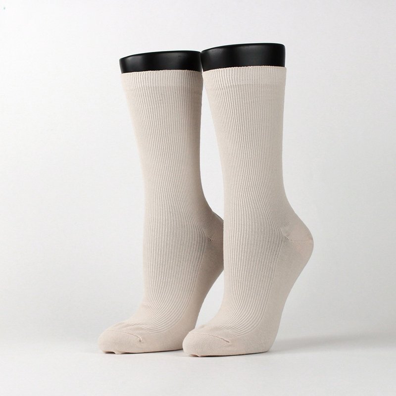 【FOOTER】Plain micromolecule high socks (women's socks-T73M) - ถุงเท้า - ผ้าฝ้าย/ผ้าลินิน ขาว