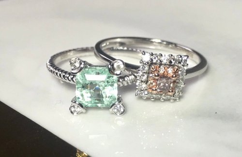 Pine St. Jewelry 松樹街輕奢珠寶 14K純金天然粉紅鑽石糖果戒指