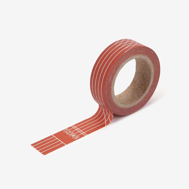 Dailylike single roll of paper tape -108 playground runway, E2D03909 - มาสกิ้งเทป - กระดาษ สีแดง