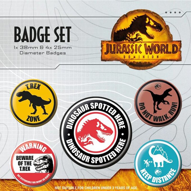 【侏羅纪世界】侏羅纪世界徽章組/Jurassic World: Dominion - 徽章/別針 - 其他材質 