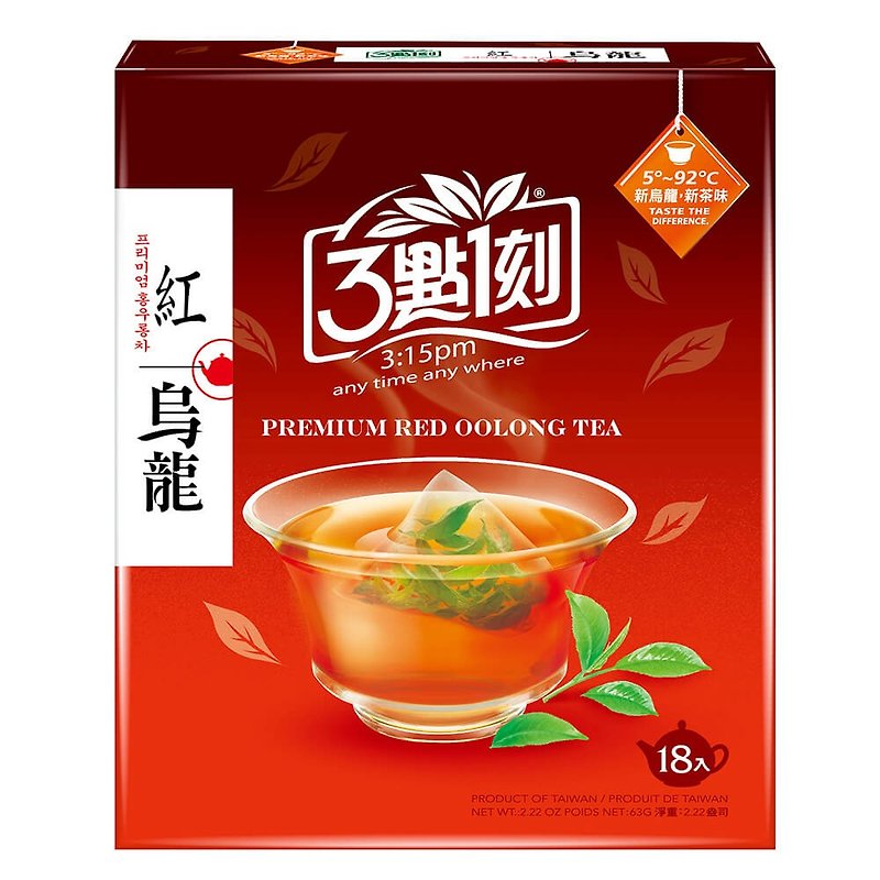 【3點1刻】紅烏龍茶 18入/盒 - 茶葉/茶包 - 其他材質 紅色