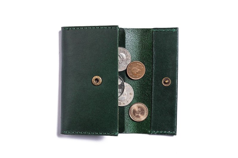 [New Year’s Gift] City Series Coin Purse Green│Exchange Gifts│Gift Recommendations - Coin Purses - Genuine Leather Green