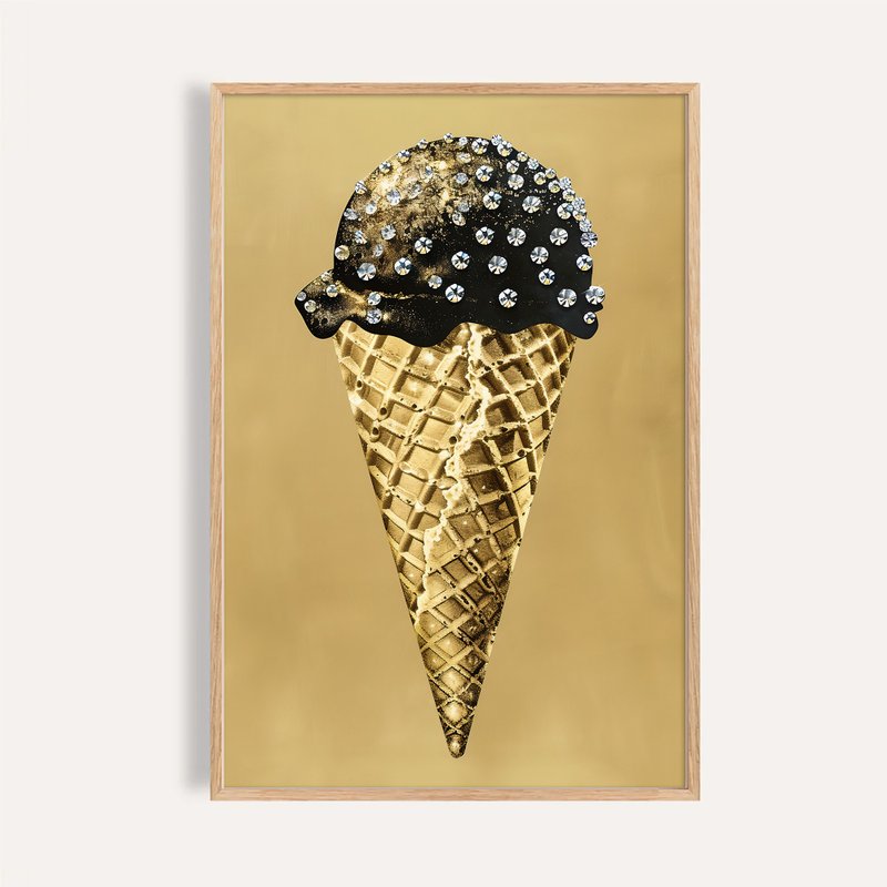 奢華極簡風 藝術掛畫 海報 無框畫 / 鑽光甜筒 Diamond Cone - 海報/掛畫/掛布 - 紙 