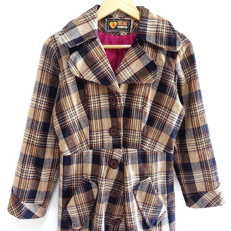 │Slowly│Classic vintage coat coat 10│vintage.Retro.Art. - เสื้อแจ็คเก็ต - เส้นใยสังเคราะห์ หลากหลายสี