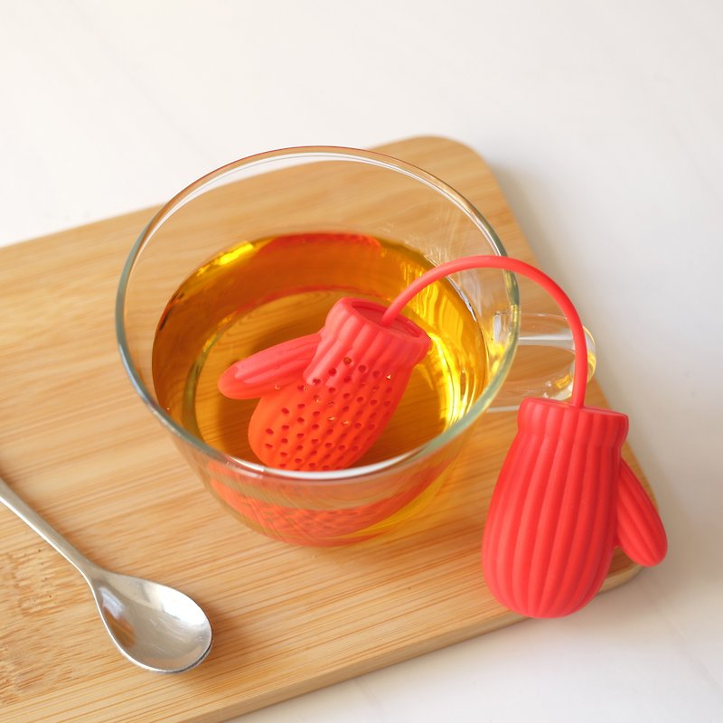 Mitten Tea Infuser │ tea set / tea leaves - Teapots & Teacups - Silicone Red