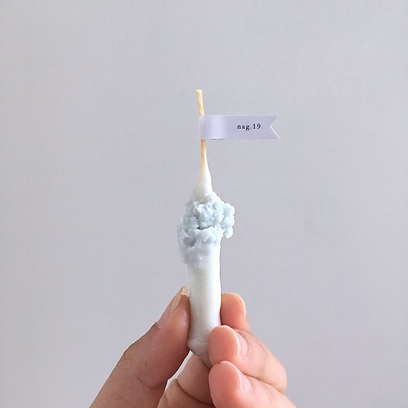 f i n g e r s | 小指キャンドル handmade candle #little finger - キャンドル・燭台 - 蝋 ブルー