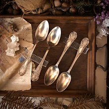UK 1939 King George VI sterling silver handle Queen's pattern 12-piece cutlery  set - Shop ct-antique Cutlery & Flatware - Pinkoi