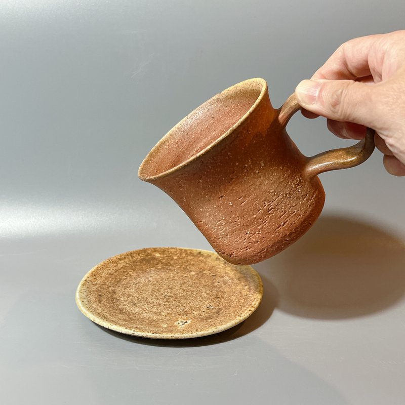 Wood-fired coffee cup set/flower tea cup set/handmade by Xiao Pingfan - ถ้วย - ดินเผา 