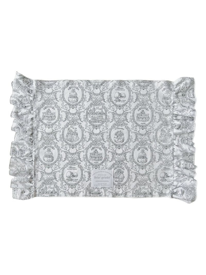 tea time kitchen cloth_dark gray - Place Mats & Dining Décor - Cotton & Hemp Gray