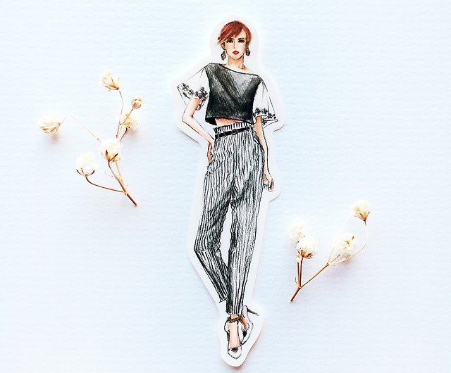 Fashion Girl Stickers  Personality 4 in - Shop iSA gallery Stickers -  Pinkoi