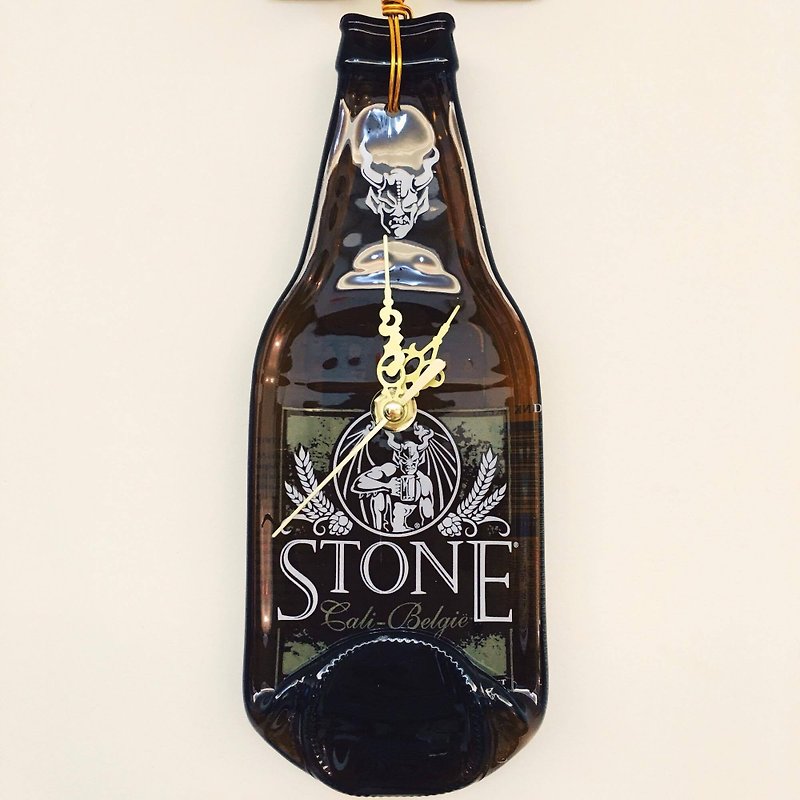 American Demon Stone IPA Wine Bottle Bell - Clocks - Glass 
