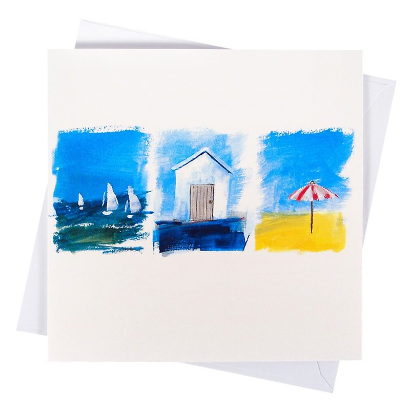 アートギャラリー-子供時代の郷愁-海辺【ホールマークカード多目的】 - カード・はがき - 紙 ブルー