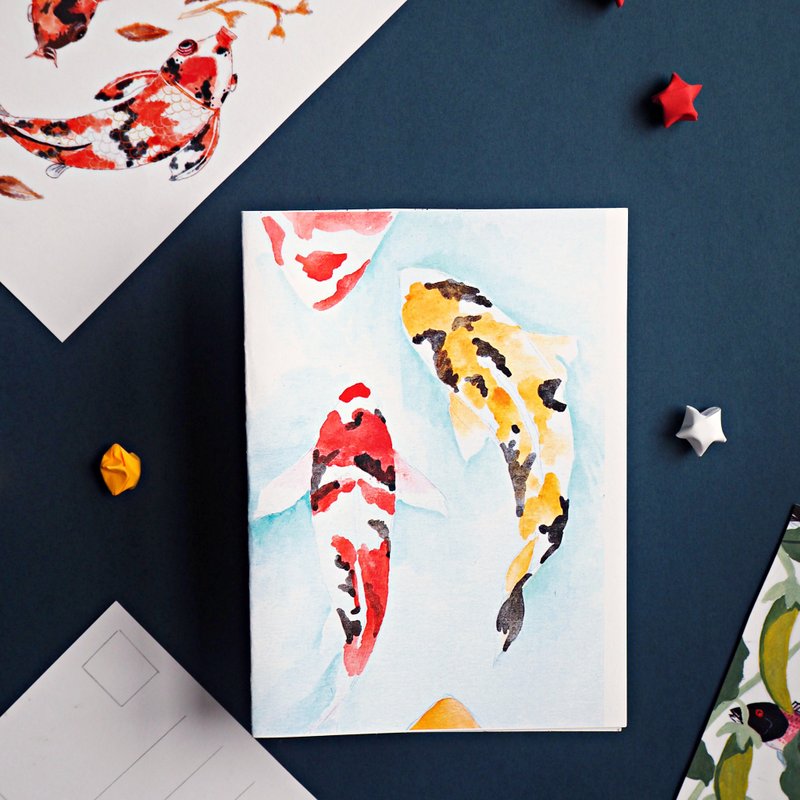 水彩 鯉 ポストカード - はがき・メッセージカード - 紙 多色