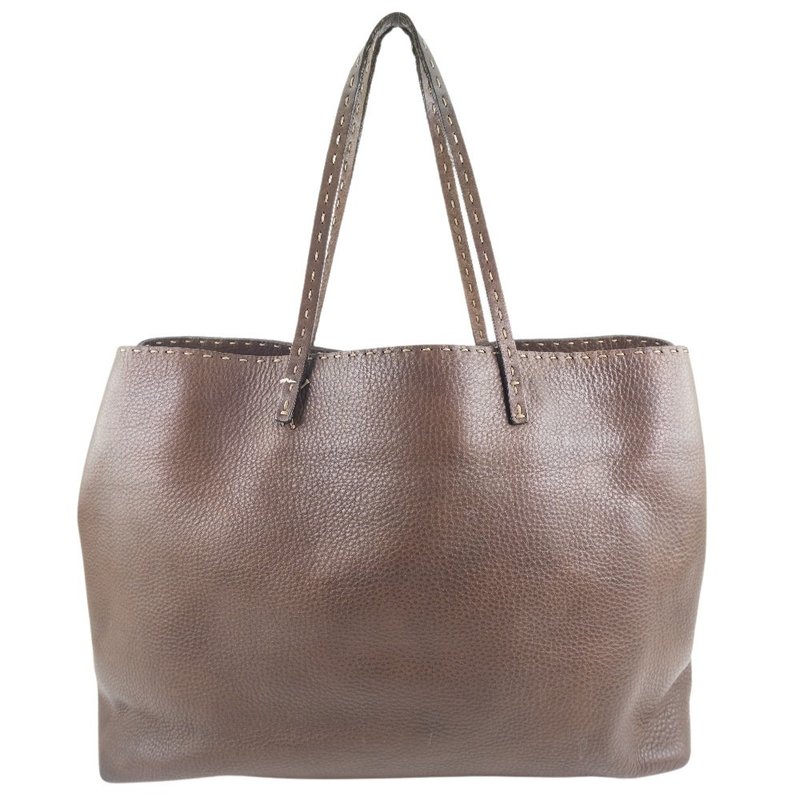 【日本直送】【FENDI】フェンディ セレリア カーフ 茶 ユニセックス トートバッグ【中古】 - 手提包/手提袋 - 真皮 咖啡色