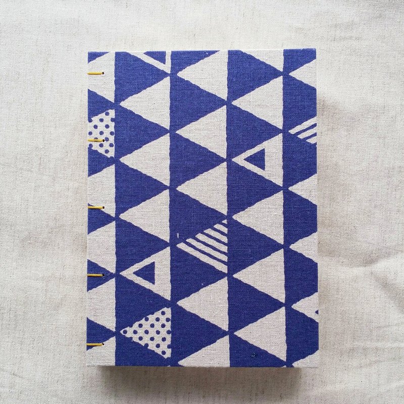 三角的藝術 科普特線裝書 手工書 手工筆記本 空白手帳本 - 筆記本/手帳 - 紙 藍色