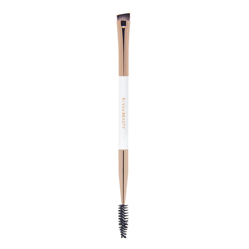 E65 Angled Double Head Brow Brush - Minimalist White Brush Series I Fiber Hair Makeup Brush Makeup Brush - อุปกรณ์แต่งหน้า/กระจก/หวี - วัสดุอื่นๆ ขาว