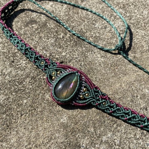 あ〜きゃん　マクラメネックレス２点 Xiyingyaoマクラメ蝋スレッドネックレスチョーカー鎖骨チェーン