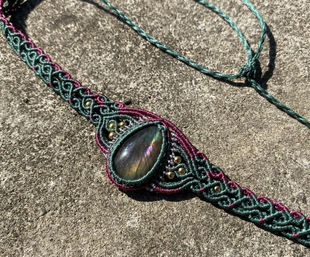 のマクラメネックレス e5d7add574e2c33566d875b2b9bfa6