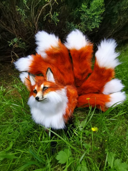 赤いキツネFOX 9尾BJDアートドールポーズ可能オーダーメイド