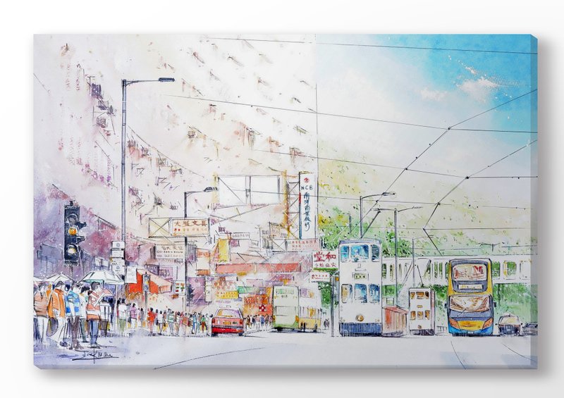 香港繪旅行系列 | 城市的美好 | 怪獸大廈 |無框畫20X30cm - 海報/掛畫/掛布 - 木頭 白色