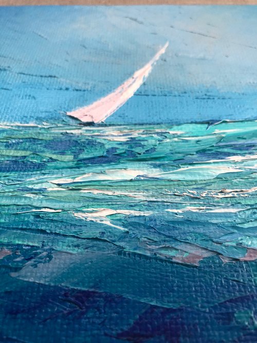 油絵　「海（はは）」 Yahoo!オークション - 油絵「海」サイン有り M.TAKAGI 油彩4号