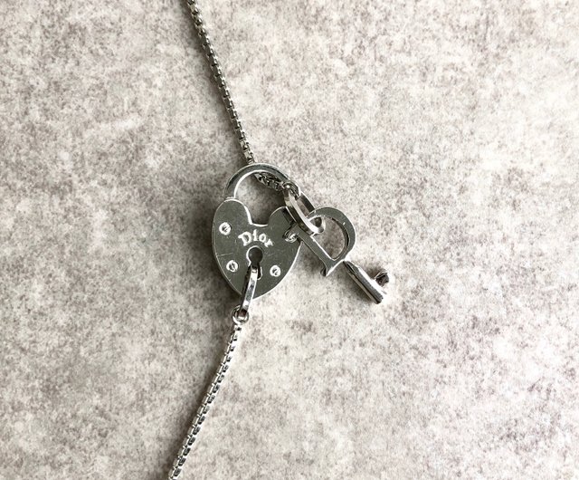 クリスチャンディオールChristianDior ネックレス ハート 鍵 キー Dior ディオール ハートキーネックレス ステンレス 【472】JH の