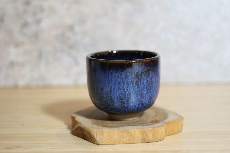 【送禮好物】90ml 燒和 能量瓷 天目釉 遠紅外線茶杯 酒杯 - 酒杯/酒器 - 瓷 