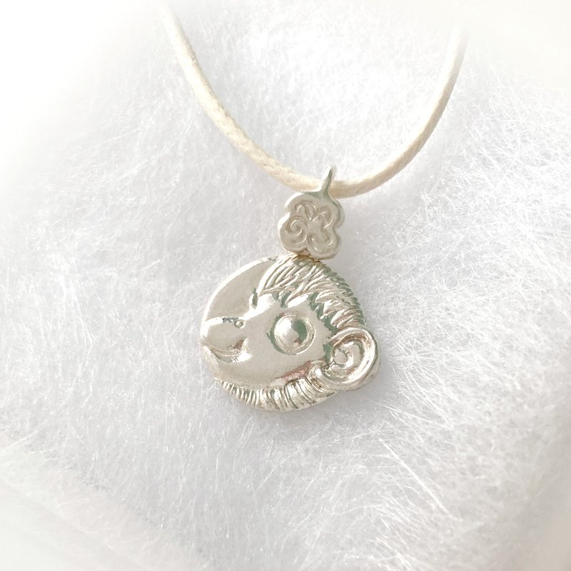 Little monkey squeak 925 Silver necklace silver925 - Necklaces - Sterling Silver Silver