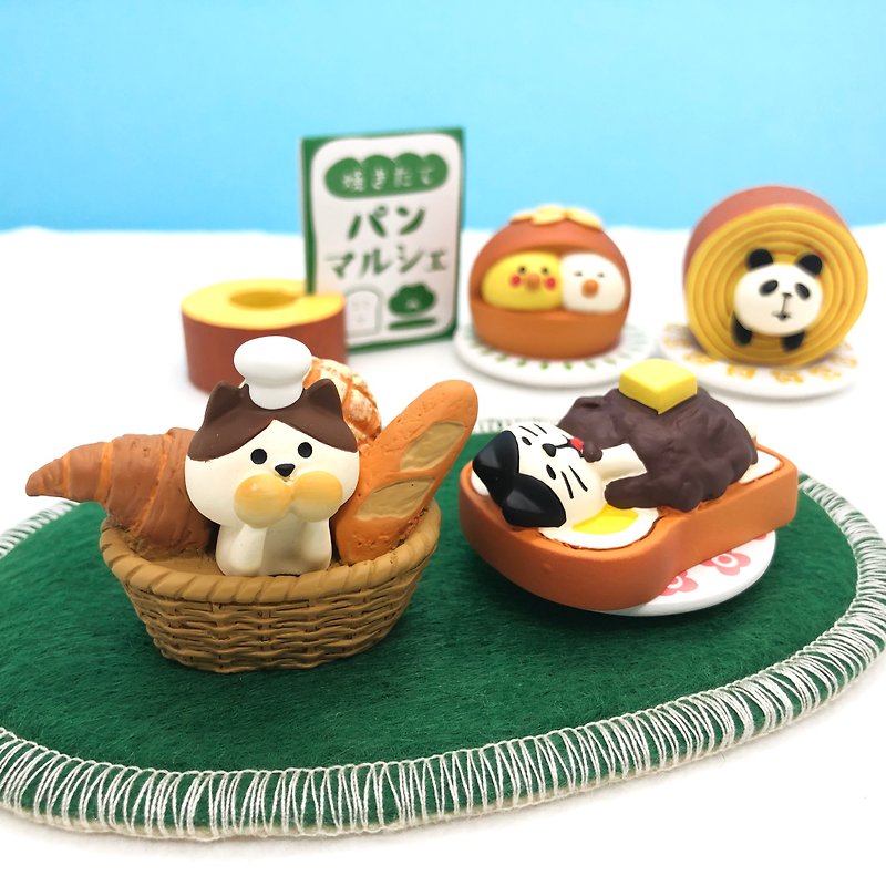 日本Decole Concombre - 可愛貓麵包店 - 裝飾/擺設  - 樹脂 多色
