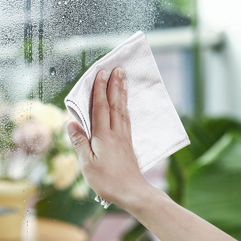 [Shimoyama] Microfiber Glass & Mirror Streak-Free Cloth (30x30cm) - Set of 3 - Multiple Colors Available - อื่นๆ - เส้นใยสังเคราะห์ สีกากี