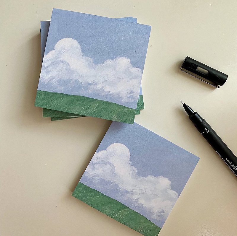 memo pad cloudy days - 便條紙/memo紙 - 紙 多色