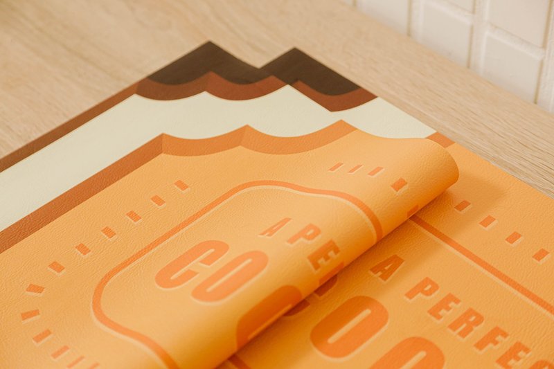 パーフェクト ヴィンテージ ビスケット レザー プレイスマットのピース - ランチョンマット - 防水素材 