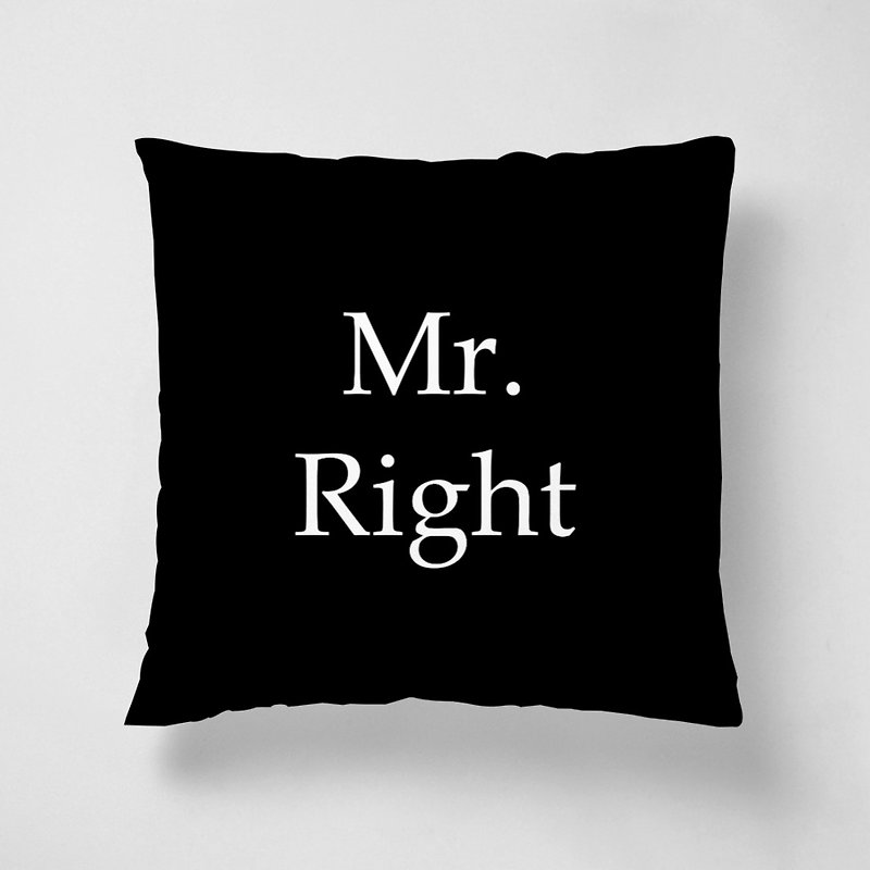 //スポット特別価格// Mr.Rightショートベルベット枕 - 枕・クッション - その他の素材 ブラック