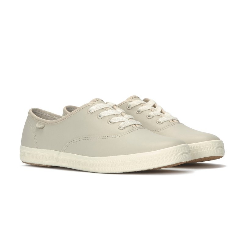 Keds CHAMPION LEATHER 經典品牌皮革休閒鞋 燕麥棕 WH68663 - 女休閒鞋/帆布鞋 - 真皮 