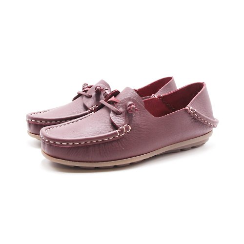 米蘭皮鞋Milano W&M(女)懶人可踩腳休閒鞋 女鞋-紫紅