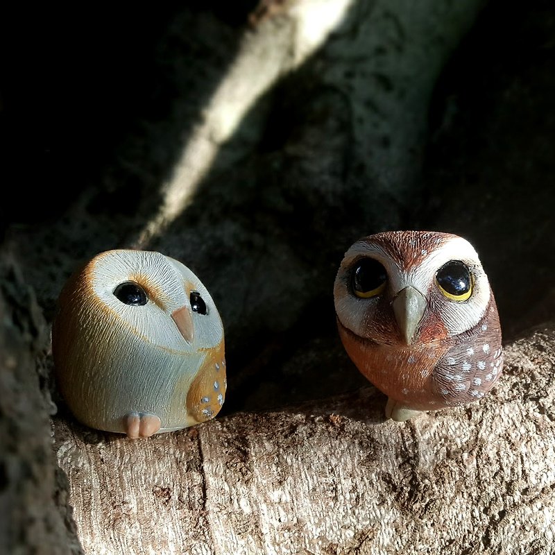 Healing Round Rolling Series - Owl Owl - ของวางตกแต่ง - พลาสติก 