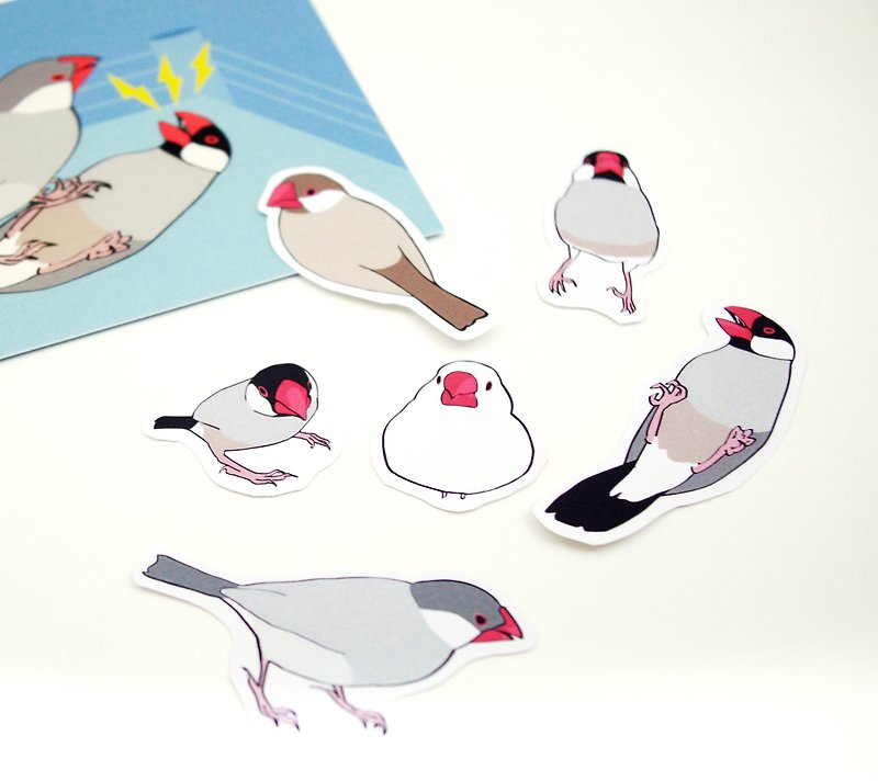 Java sparrow sticker (Buncho Battle Entertainment) - Stickers - Paper Multicolor
