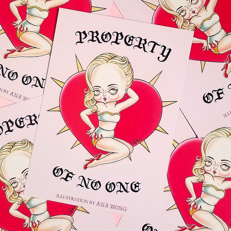 Property of no one postcard - การ์ด/โปสการ์ด - กระดาษ หลากหลายสี