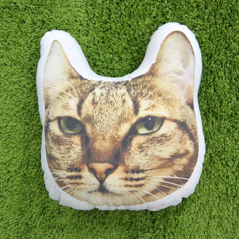 Tabby cat cup noodles cotton canvas shape pillow - Pillows & Cushions - Cotton & Hemp 