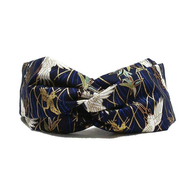Crane cross hair band - Headbands - Cotton & Hemp Blue